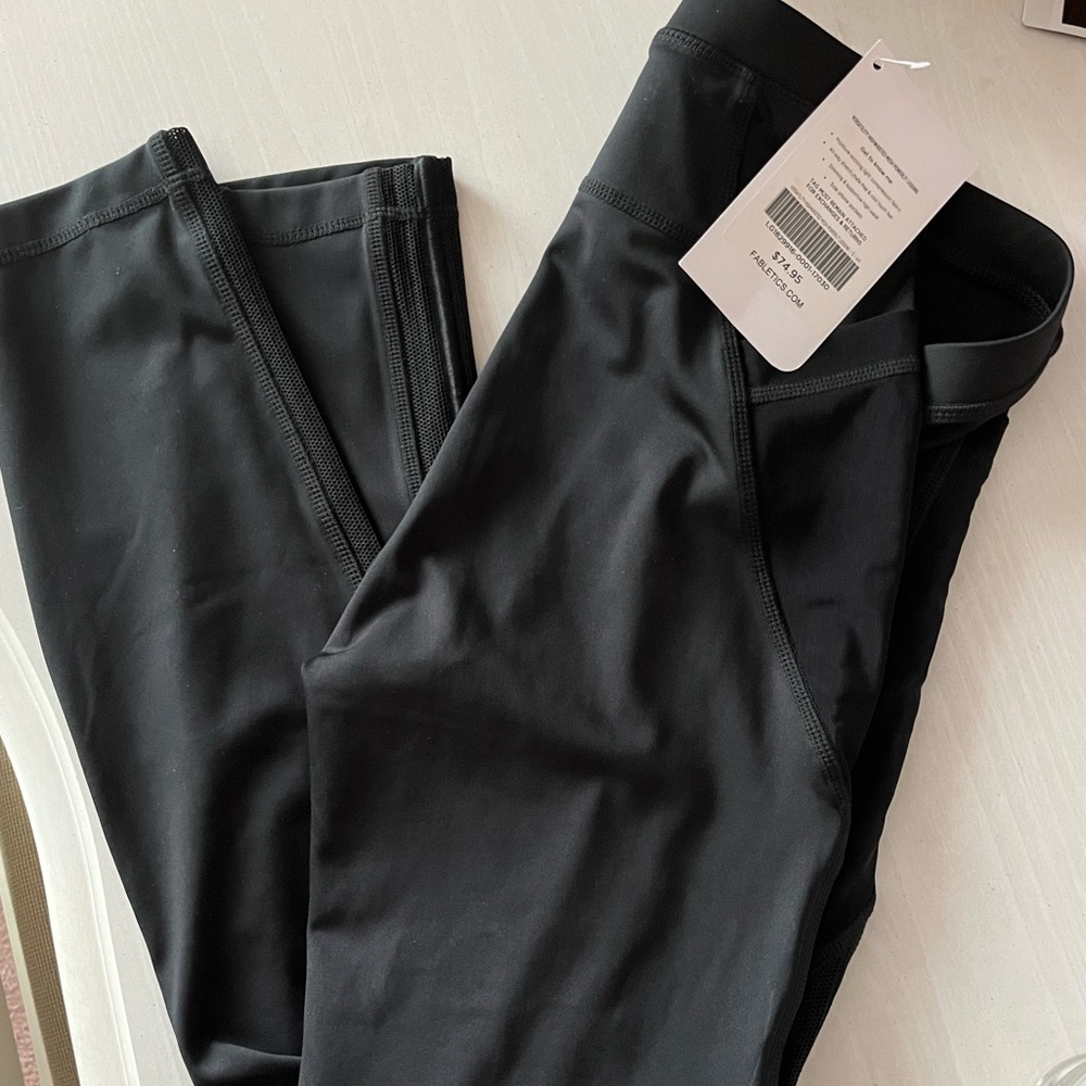 Fabletics High Waisted Powerlift Mesh Legging Black S